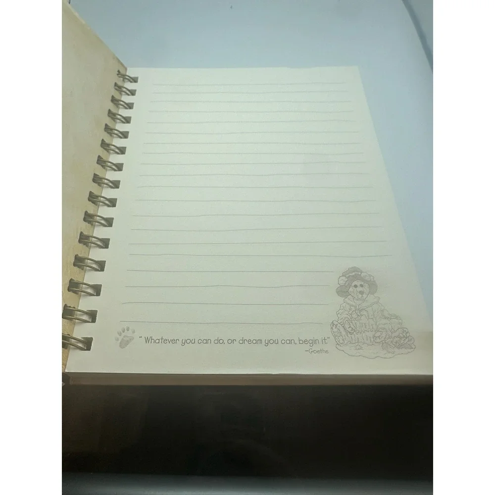 Life's Journey Journal with Motivational Quotes vintage bears cottage core